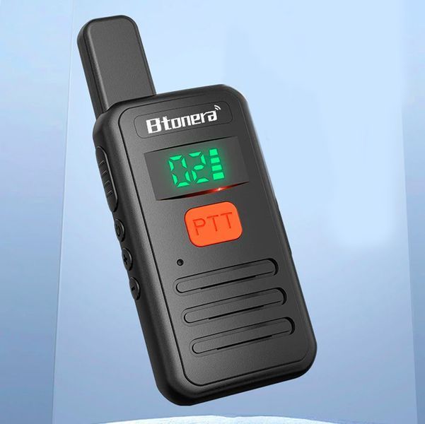 Комплект Рація 2 шт. Btonera T1 Mini PMR 446 Засіб для зв'язку в ресторанах, кафе, готелях Чорна 117108 фото