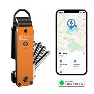 Смарт-брелок для ключів з підтримкою Apple FindMy Металевий тримач для ключів Органайзер Помаранчевий 117069 фото