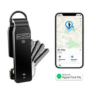 Смарт-брелок для ключів з підтримкою Apple FindMy Металевий тримач для ключів Органайзер Чорний 117070 фото