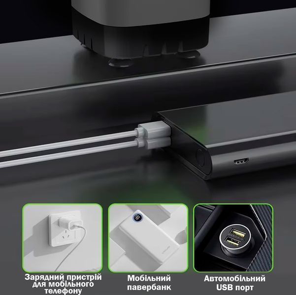 Портативний душ на акумуляторі Lixada 6000 mAh Переносний Міні Душ з дисплєм для туризму Чорний 116304 фото