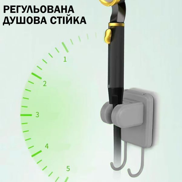 Портативний душ на акумуляторі Lixada 6000 mAh Переносний Міні Душ з дисплєм для туризму Чорний 116304 фото