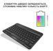 Універсальна бездротова Bluetooth клавіатура + мишка з RGB підсвічуванням 25х15см Чорна (4696) Кл+м-Ч фото 13