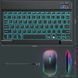Універсальна бездротова Bluetooth клавіатура + мишка з RGB підсвічуванням 25х15см Чорна (4696) Кл+м-Ч фото 8