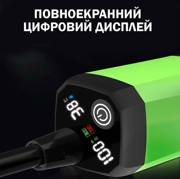 Портативний душ на акумуляторі Lixada 6000 mAh Переносний Міні Душ з дисплєм для туризму Зелений 116305 фото