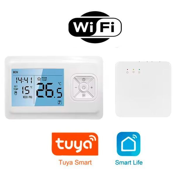 Безпровідний WiFi термостат ME901H для котлів газових і електричних 117369 фото