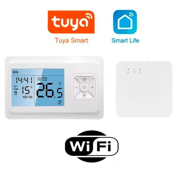 Безпровідний WiFi термостат ME901H для котлів газових і електричних 117369 фото