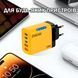 Мережевий зарядний пристрій на 5 портів USB-C GaN 240W з 3PD і 2QC3.0 Жовтий 117505 фото 5