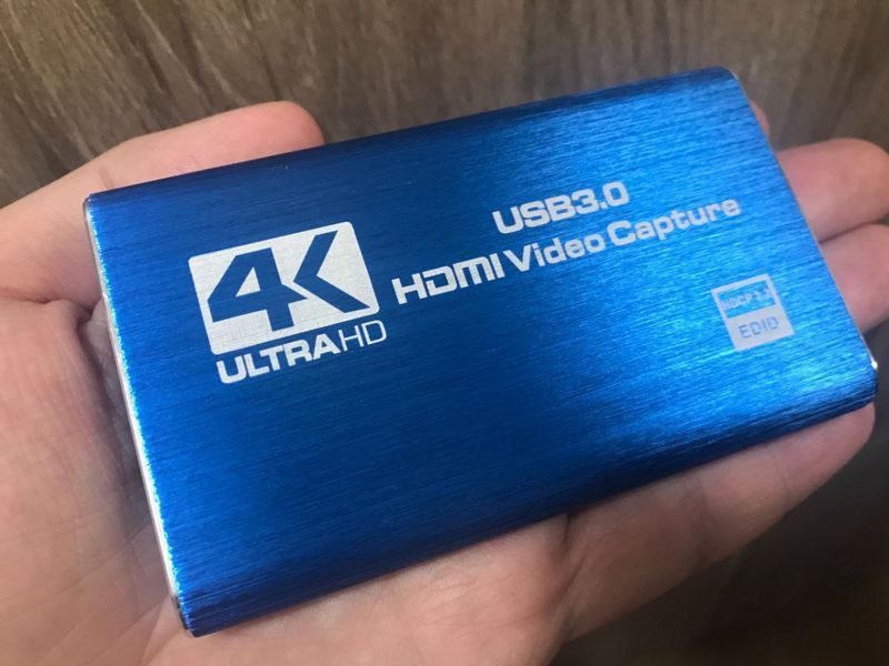 Зовнішня карта відеозахоплення 4K HDMI в USB 3.0 Blue з мікрофонним входом та виходом на навушники, пристрій відео оцифрування (4774) 4K-HDMI-Blue фото