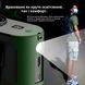 Вентилятор портативний 3в1 з ліхтариком і повербанком 10000 мАг USB / Type C з кліпсою Зелений 117656 фото 4