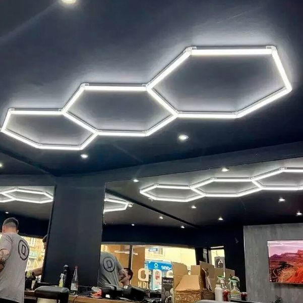 Світлодіодна LED лампа HEXAGON 247x98cm 125W 6500K Освітлення для дому, гаража, майстерні 117376 фото