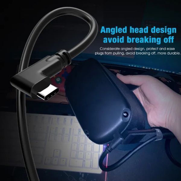 Кабель Oculus Link USB-А 3.2 - USB-С 5 Гбіт/с для Oculus Quest 1-3, Pico 4 5 метрів Чорний 115401 фото