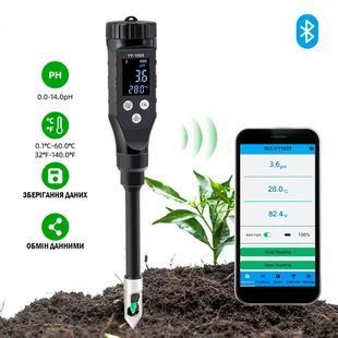 Тестер Ґрунту РН-метр YY-1033 Bluetooth Аналізатор Цифровий вимірювач Універсальний 116755 фото