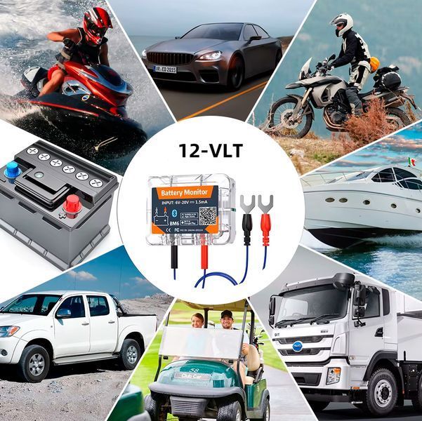 Монітор / Тестер для автомобільного акумулятора Bluetooth BM6 12V з APP (Android / iOS) 117457 фото