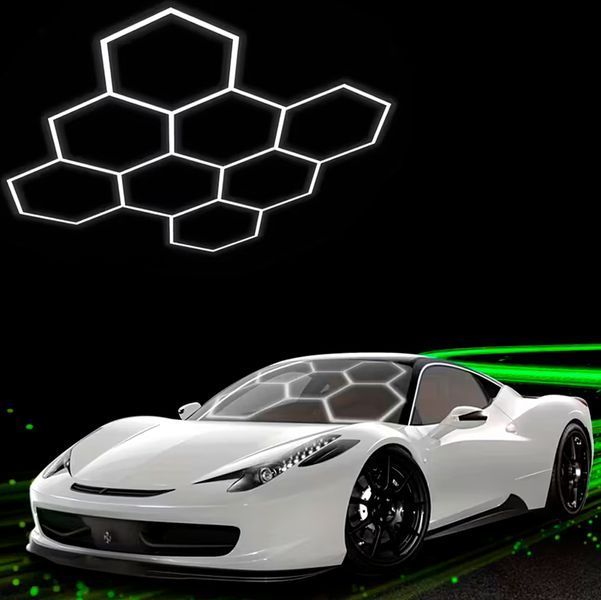 Світлодіодна LED лампа HEXAGON 11 сот 325,6x235 см 280W 6500K Освітлення для дому, гаража, майстерні 117562 фото