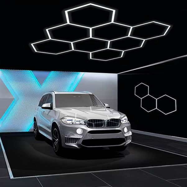 Світлодіодна LED лампа HEXAGON 11 сот 325,6x235 см 280W 6500K Освітлення для дому, гаража, майстерні 117562 фото