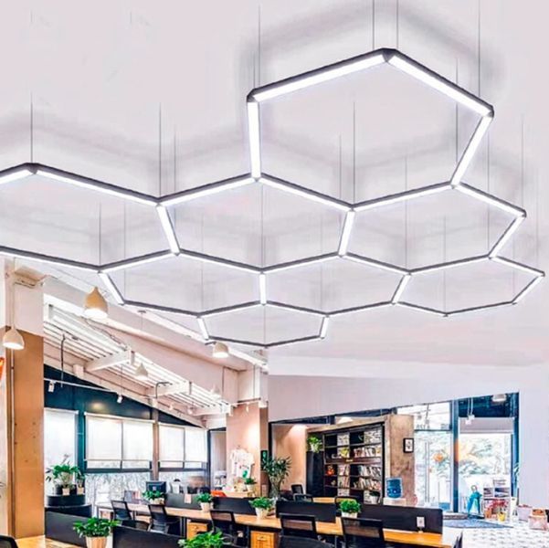 Світлодіодна LED лампа HEXAGON 11 сот 325,6x235 см 280W 6500K Освітлення для дому, гаража, майстерні 117562 фото