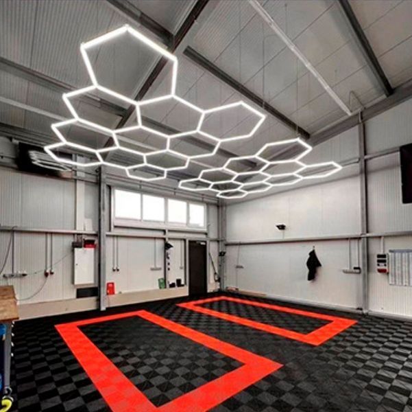 Світлодіодна LED лампа HEXAGON 11 сот 325,6x235 см 280W 6500K Освітлення для дому, гаража, майстерні 117562 фото