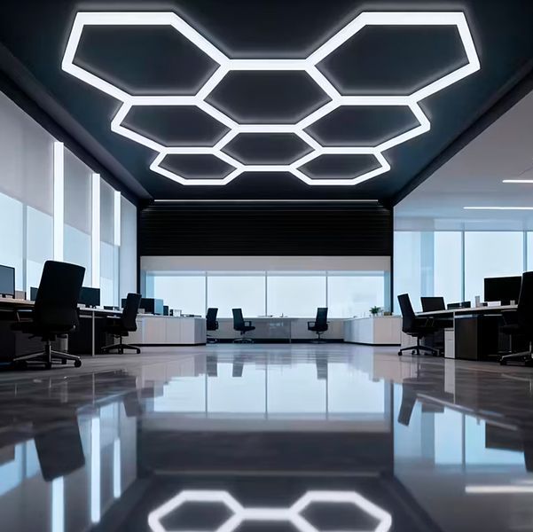 Світлодіодна LED лампа HEXAGON 11 сот 325,6x235 см 280W 6500K Освітлення для дому, гаража, майстерні 117562 фото
