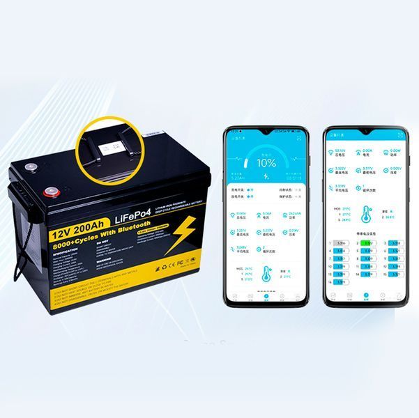 Аккумулятор LiFePO4 MLD-02 12V /200Ah с BMS / Bluetooth и функцией подогрева / Литий-железо-фосфатная батарея для ИБП 117411 фото