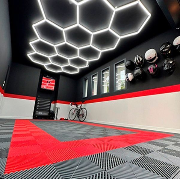 Світлодіодна LED лампа HEXAGON 7 сот 235x244,2 см 280W 6500K Освітлення для дому, гаража, майстерні 117560 фото