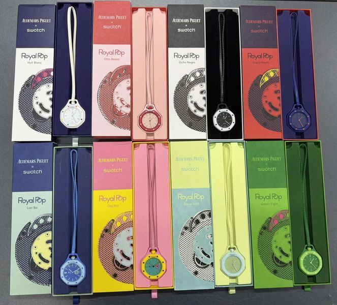 Дизайнерские часы Swatch Royal Pop, 1:1 Карманные цвет Otg Roz 117714 фото