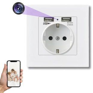 Бездротова Wi-Fi камера PR1 з дистанційним переглядом руху для охорони дому 1920 x 1080P Білий 117014 фото