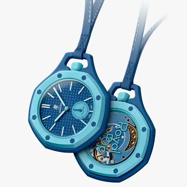 Дизайнерские часы Swatch Royal Pop, 1:1 Карманные цвет Lan Ba 117715 фото