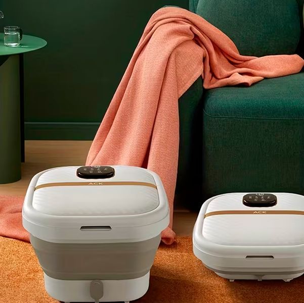 Сложная массажная ножная ванночка ACK Foot Spa с подогревом и массажем Shiatsu роликами для восстановления с пультом управления Портативная 117691 фото