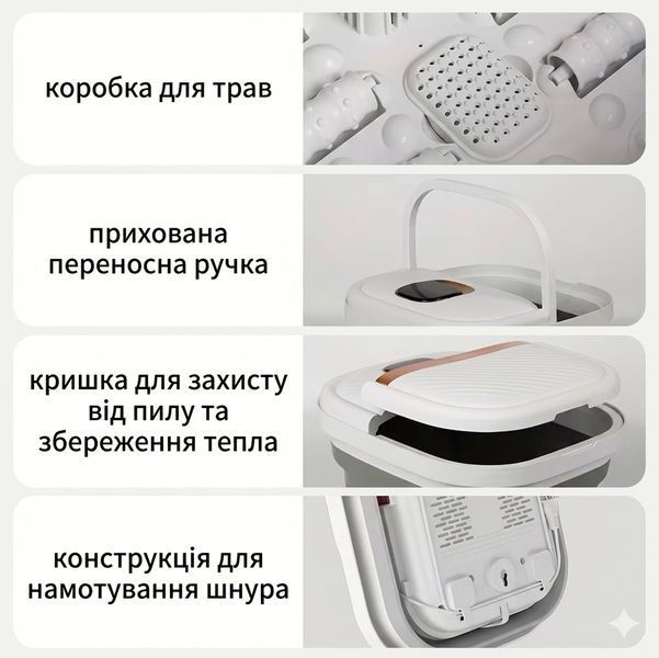 Сложная массажная ножная ванночка ACK Foot Spa с подогревом и массажем Shiatsu роликами для восстановления с пультом управления Портативная 117691 фото
