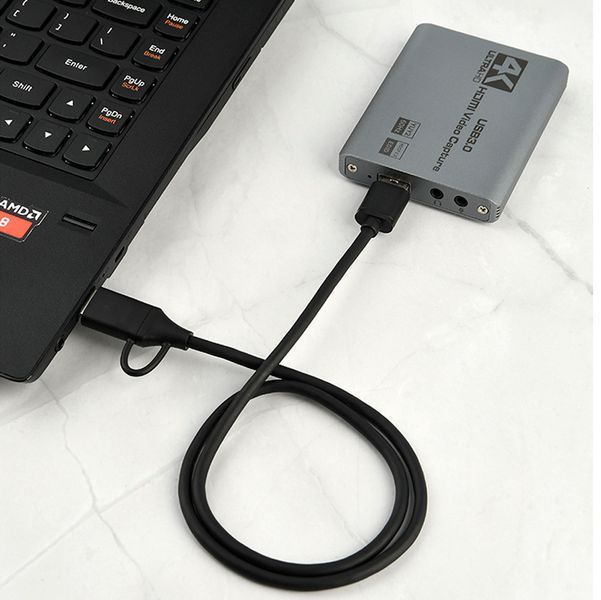 Зовнішня Карта відеозахоплення Full HD/ 4K/ HDMI / USB 3.0 Універсальна Сіра 116901 фото