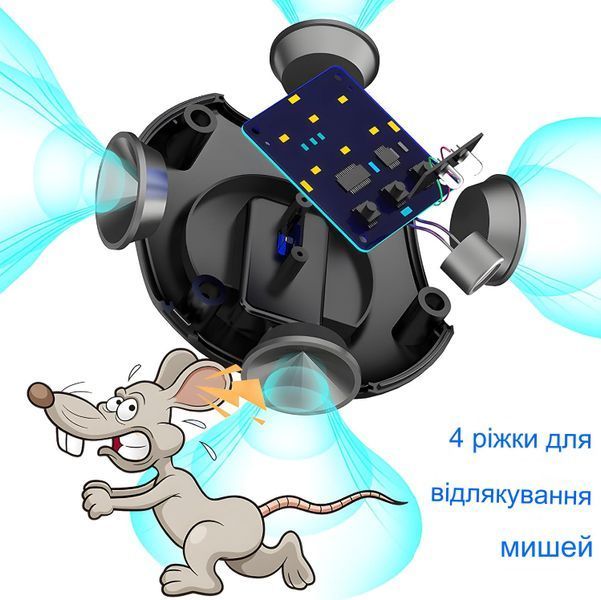 Ультразвуковий відлякувач мишей, щурів, гризунів та комах Ultrasonic UR03 White (5047) 115048 фото