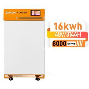 Аккумуляторная батарея BraunPower LiFePO4 51.2V 314Ah с BMS, WI-FI и Blutetooth модуль 117436 фото