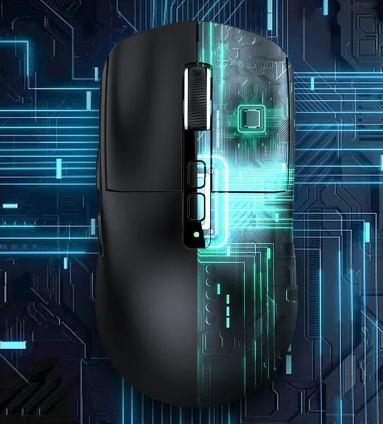 Ігрова Bluetooth - миша Attack Shark X6 PAW3395 із зарядною базою + протиковзкі наклейки Black 115933 фото