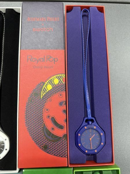 Дизайнерские часы Swatch Royal Pop, 1:1 Карманные цвет Orenji Hachi 117719 фото