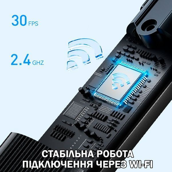 Універсальна Розумна вушна паличка WIFI з насадками B6/ Прилад для чищення вух, видалення вушної сірки з камерою Чорний 116943 фото