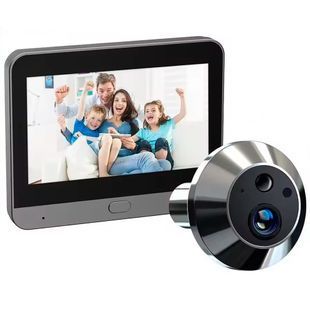 Бездротове Дверне вічко Tuya Smart 1080P Wi-Fi з 4.3&rdquo;дисплеєм, камерою нічного бачення і мікрофоном 116492 фото