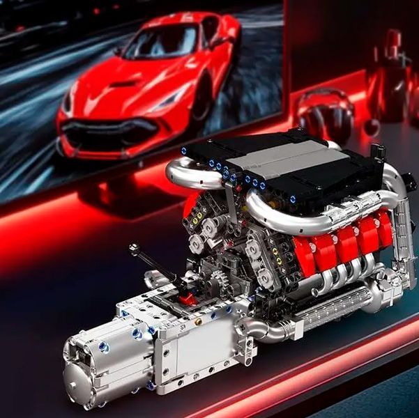 Конструктор Mould King Двигун V8 Mercedes-Benz, 1169 деталей із моторизацією 117583 фото