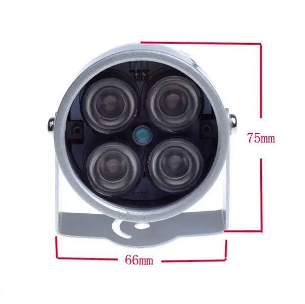 Прожектор інфрачервоний ІЧ ESCAM 460 для камери вуличний 4 LED 60 градусів до 50 метрів 117120 фото