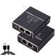 Мережевий Комутатор Розгалужувач на 3 порта RJ45 - 1 Гбіт/с Портативний Універсальний Чорний 116528 фото 5