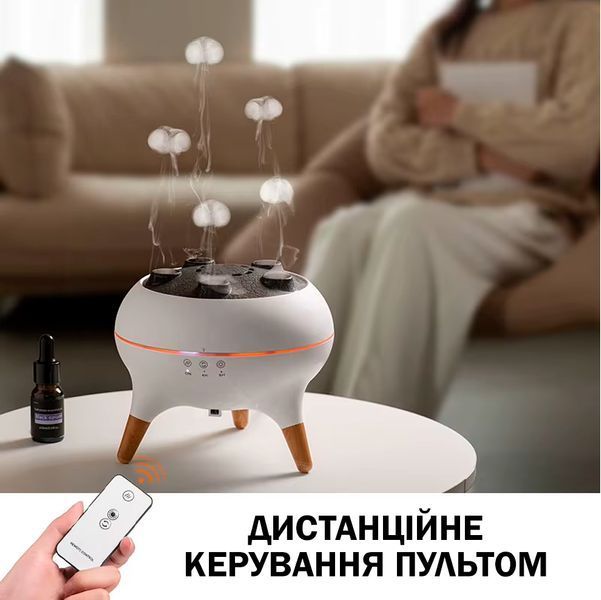 Зволожувач повітря Медуза Динамічний багатоструменевий з підсвіткою і пультом дистанційного керуваня 2 режими 116593 фото
