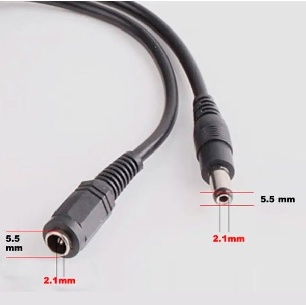 Удлинитель Кабель питания 15 метров DC 12V 5.5х2.1мм для камеры, роутера, LED ленты 117058 фото