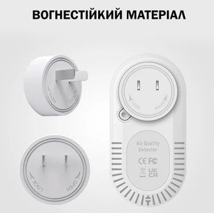 Універсальний Детектор чадного газу Protmex 4В1 Настінний CO детектор з LED екраном + виміри температури та вологості 116962 фото