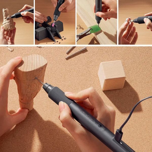 Гравер-ручка Акумуляторна Xiaomi Mijia Electric Grinding Pen для гравірювання, полірування, шліфування 117154 фото