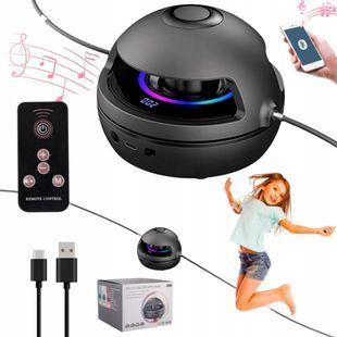 Інтелектуальна музична скакалка з Bluetooth та регулюванням швидкості для дітей 1200 мАг Чорний 117171 фото