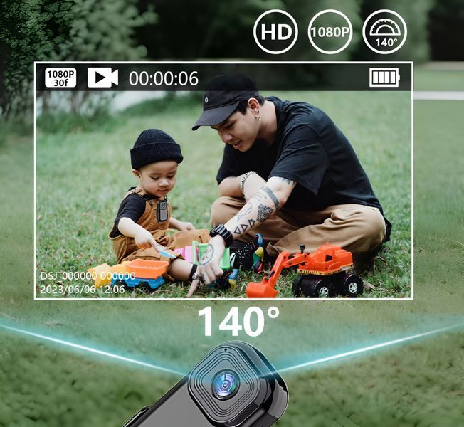 Портативная Wifi Камера 1080P с 0,96-дюймовым экраном Black 115878 фото