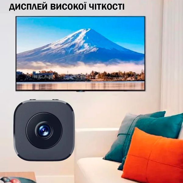 Міні-камера 4K Full HD з WiFi та нічним баченням 64 Гб для дому, офісу, авто Чорна 117169 фото