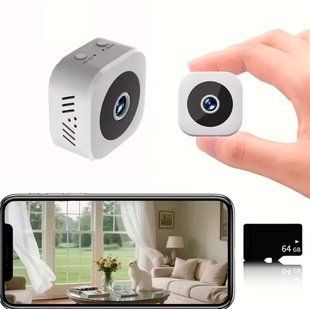 Міні-камера 4K Full HD з WiFi та нічним баченням 64 Гб для дому, офісу, авто Біла 117170 фото
