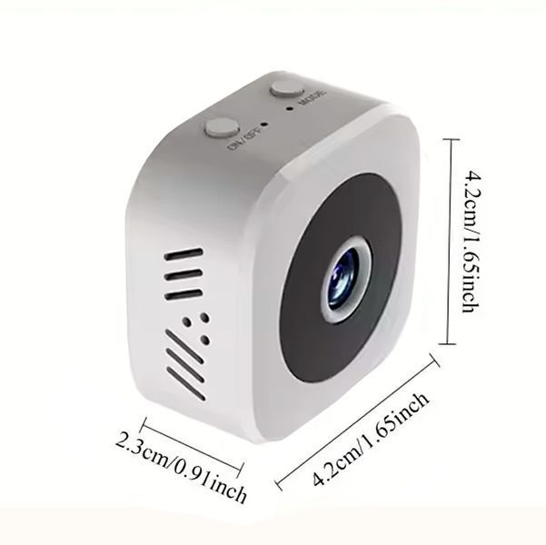 Мини-камера 4K Full HD с WiFi и ночным видением 64 Гб для дома, офиса, авто Белая 117170 фото
