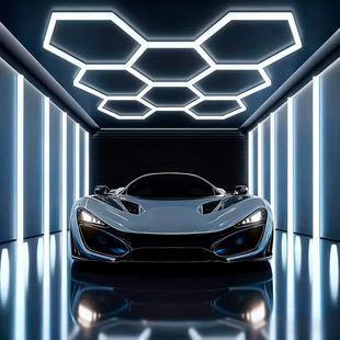Світлодіодна LED лампа HEXAGON 257&times;244 см 280W 6500K Освітлення для дому, гаража, майстерні 117375 фото
