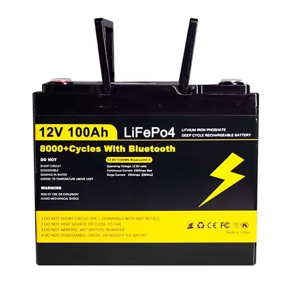 Аккумулятор LiFePO4 MLD-02 12V /100Ah с BMS / Bluetooth и функцией подогрева / Литий-железо-фосфатная батарея для ИБП 117358 фото